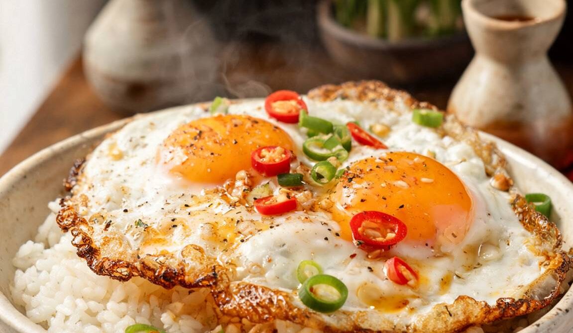 Vietnamese Fried Eggs With Fish Sauce and Jasmine Rice