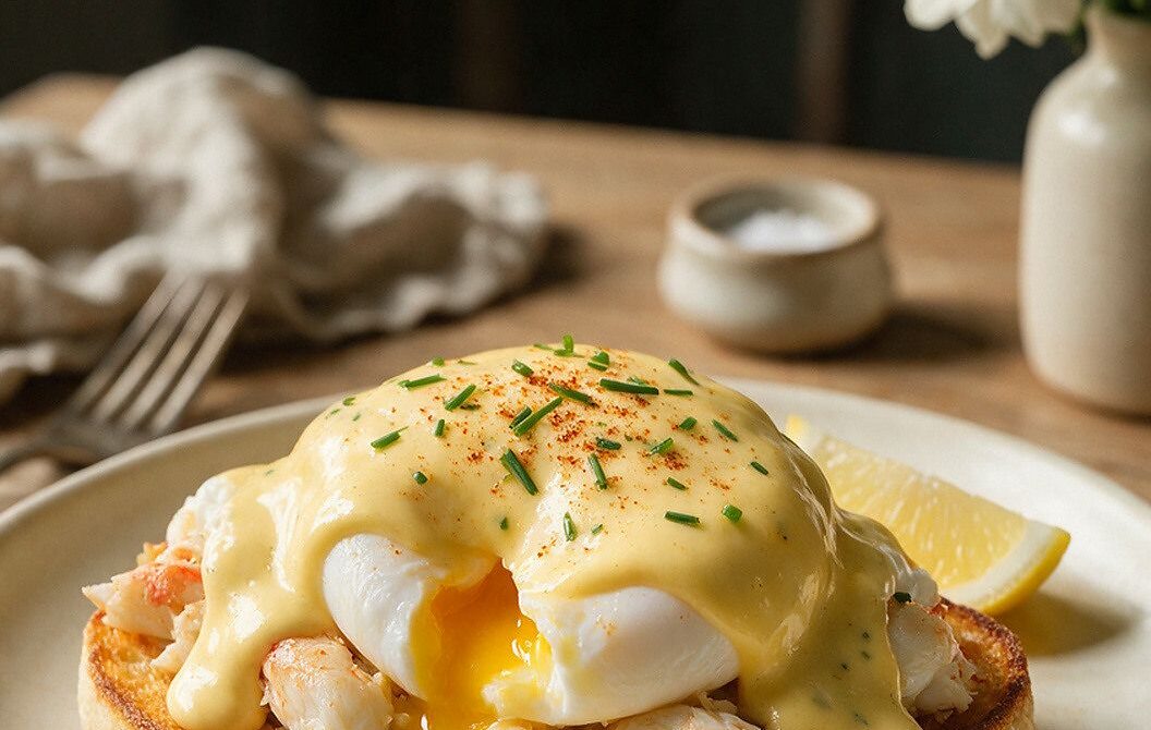 Crab Eggs Benedict With Lemon Hollandaise