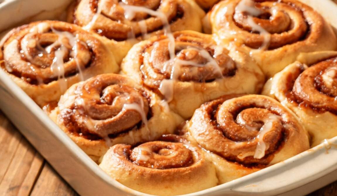Amish Apple Butter Breakfast Rolls With Vanilla Glaze