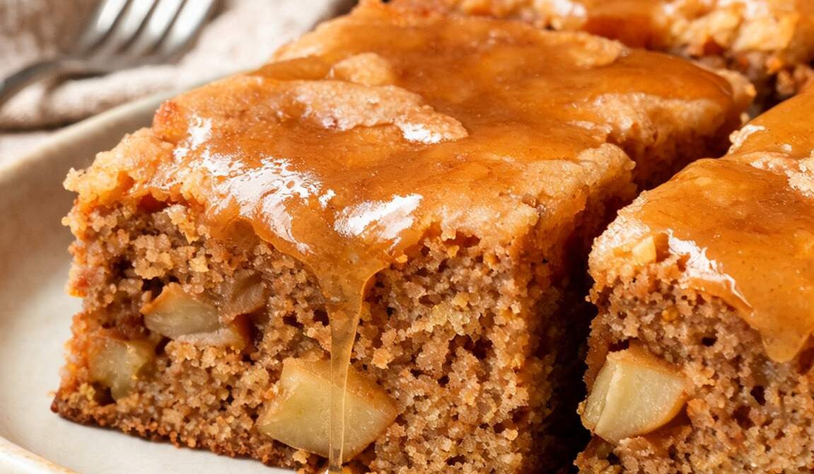 Amish Apple Cider Cake with Brown Sugar Glaze