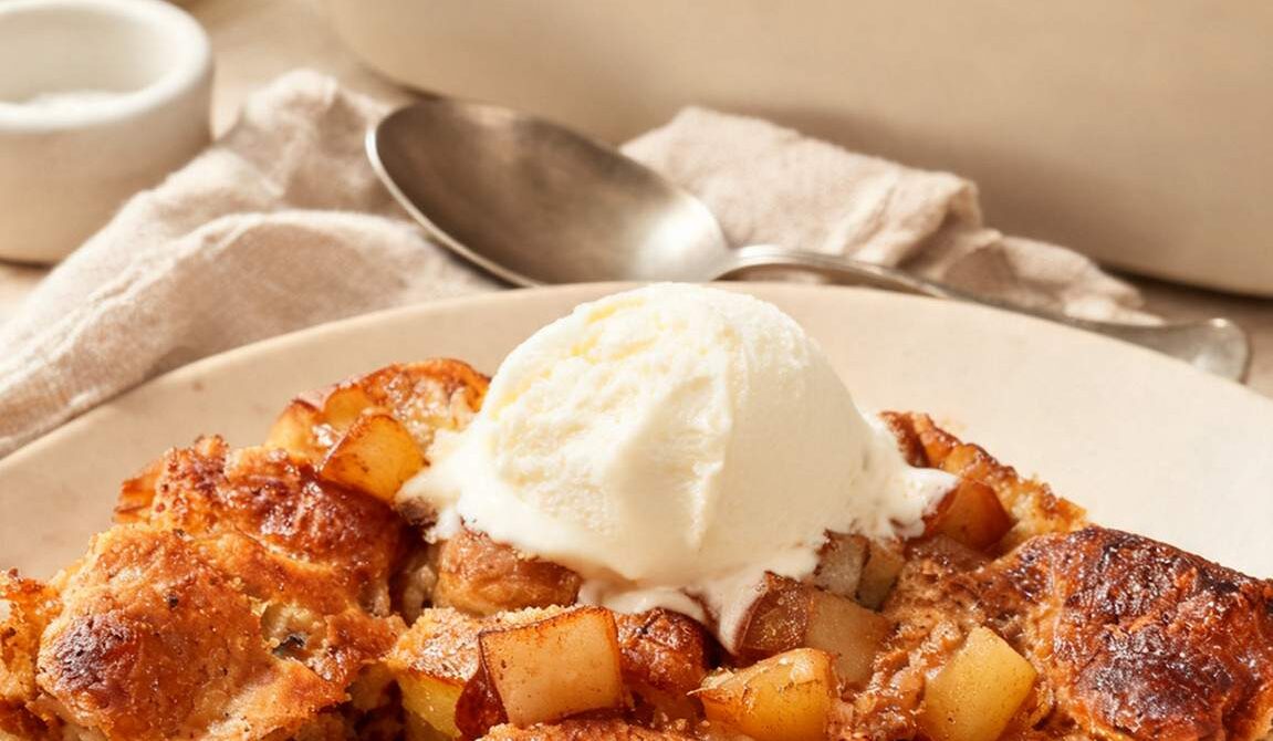 Amish Apple Dumpling Bread Pudding