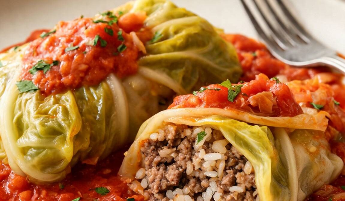 Amish Cabbage Rolls With Savory Beef and Rice