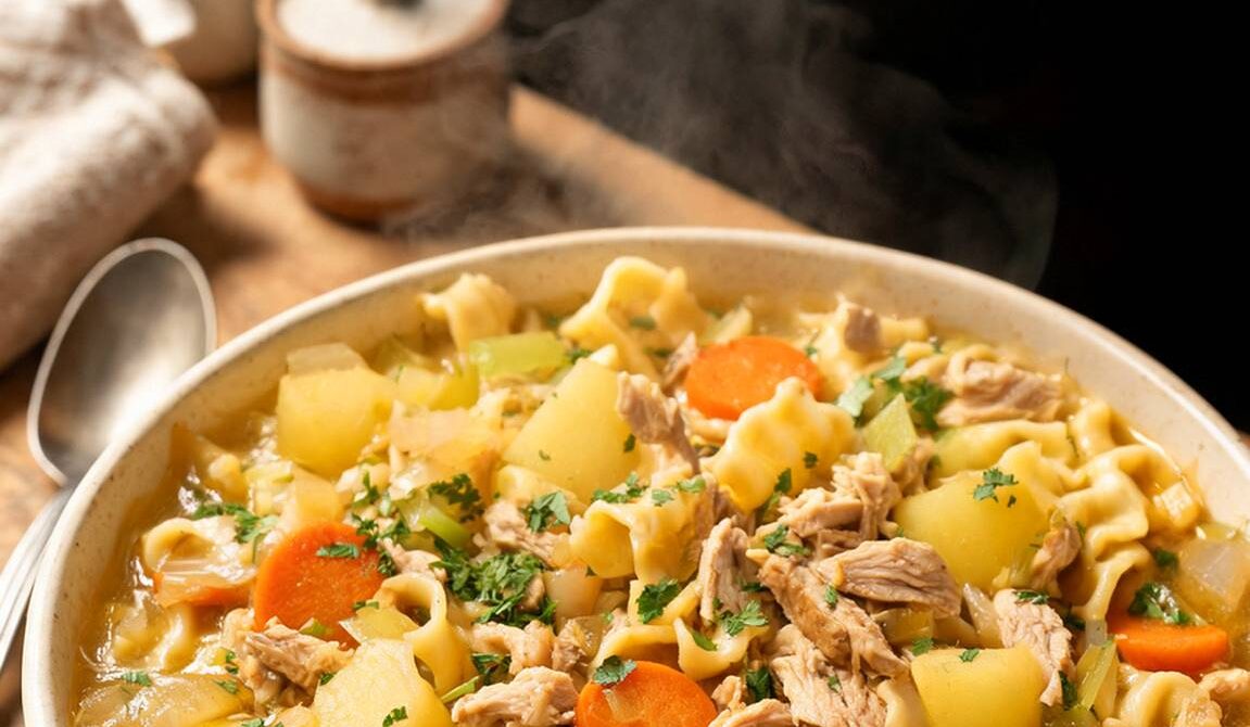 Amish Chicken Pot Pie with Homemade Noodles