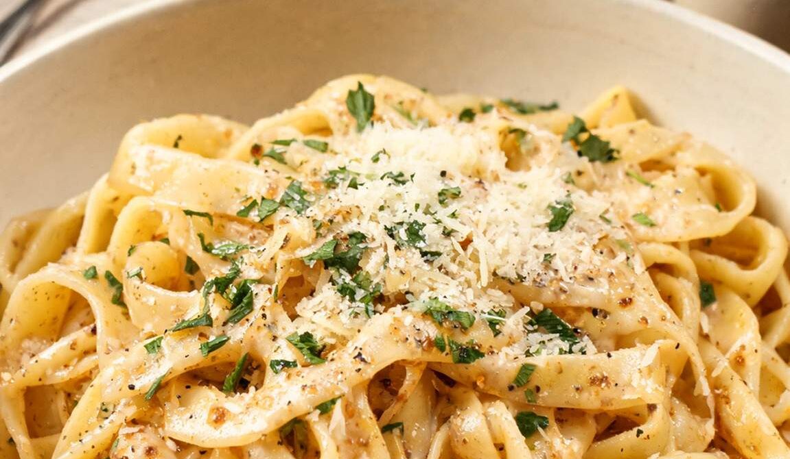 Amish Egg Noodles with Brown Butter and Parmesan