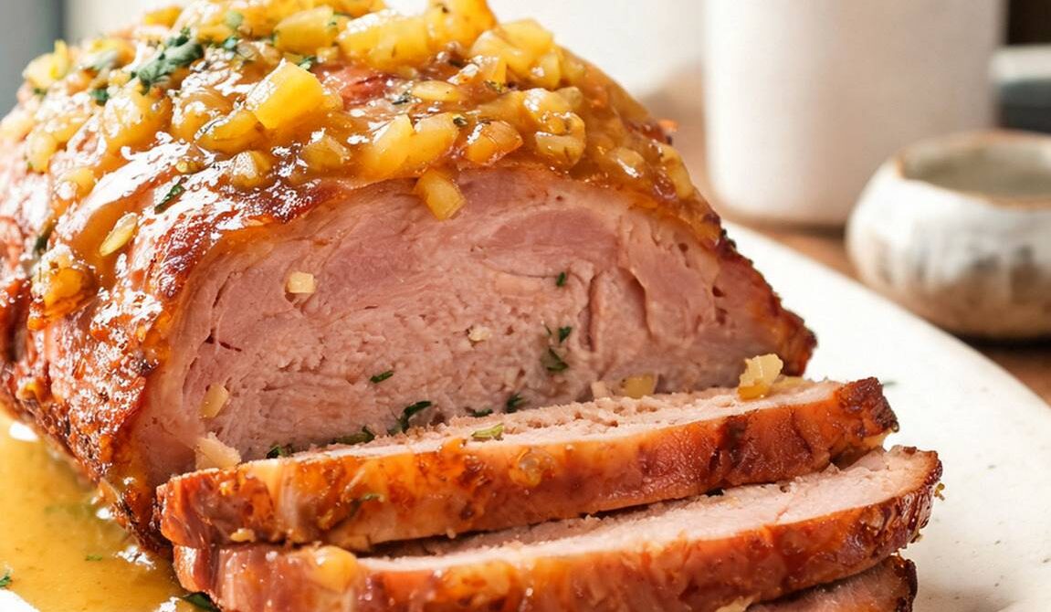 Amish Ham Loaf with Pineapple Mustard Glaze