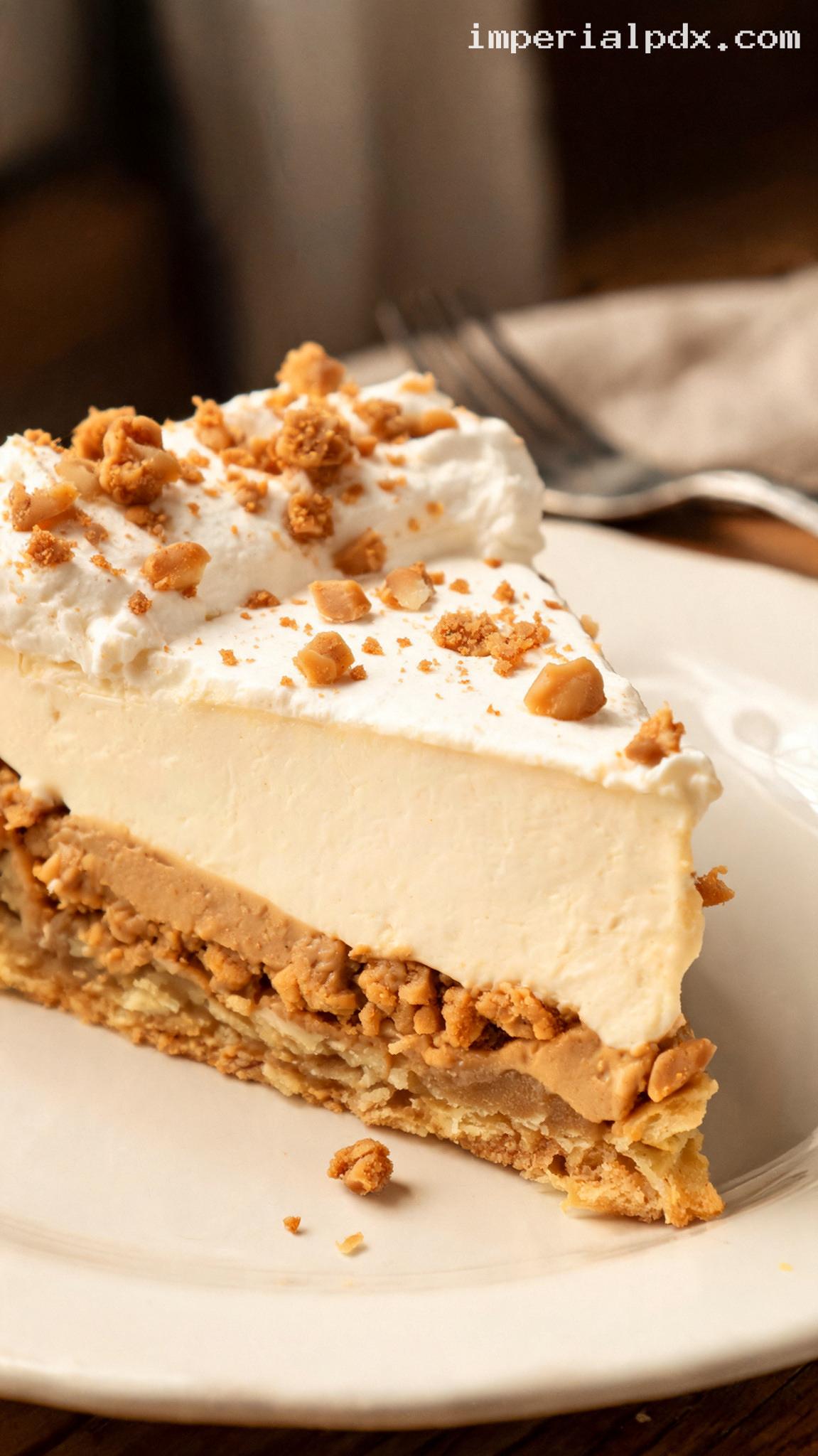 Amish Peanut Butter Cream Pie – Closeup