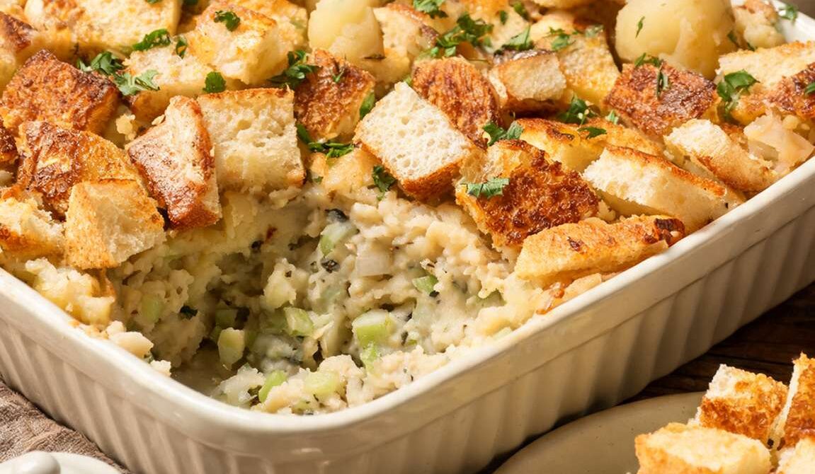 Amish Potato Filling With Celery, Onion, and Buttery Bread