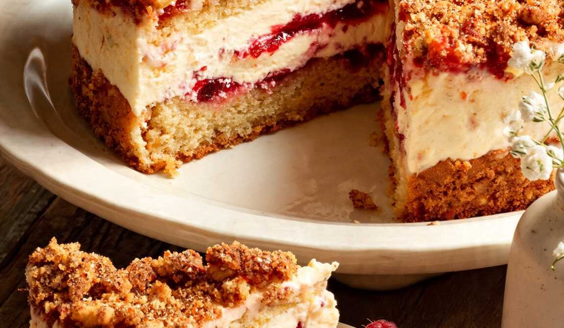 Amish Raspberry Cream Cheese Coffee Cake