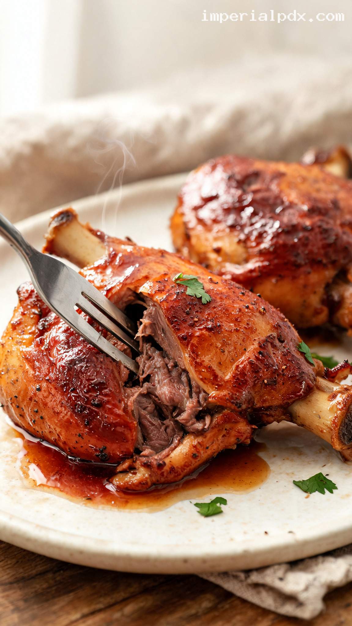Amish-Style Barbecue Chicken with Sweet and Tangy Farmhouse Sauce – Closeup