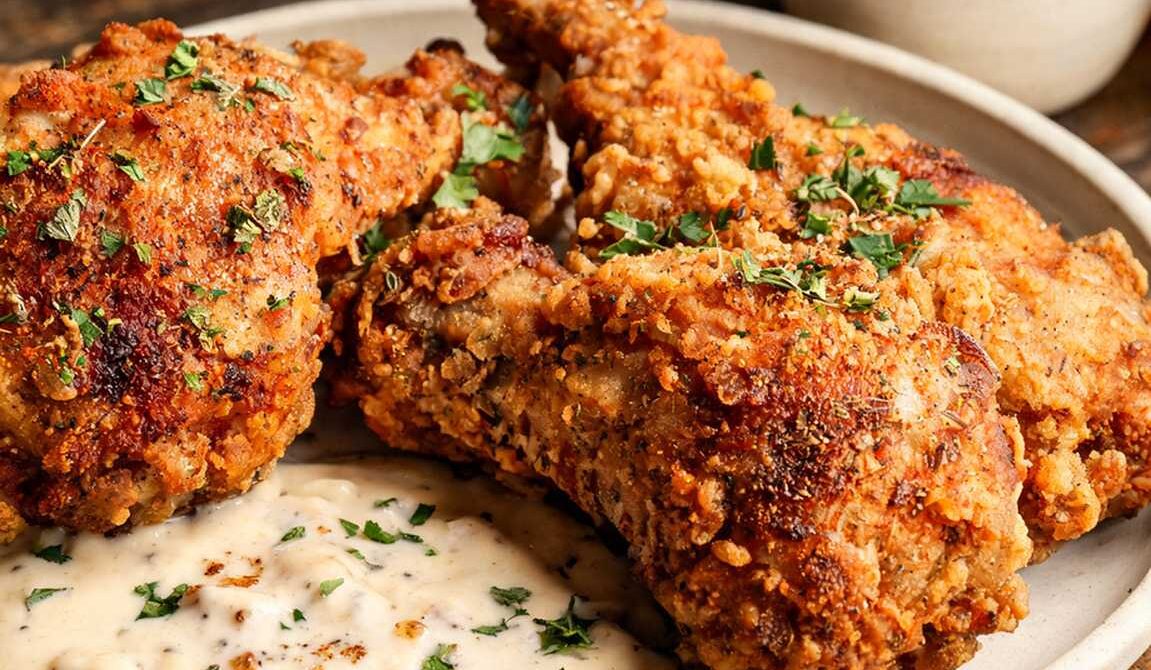 Amish-Style Fried Chicken with Buttermilk Gravy