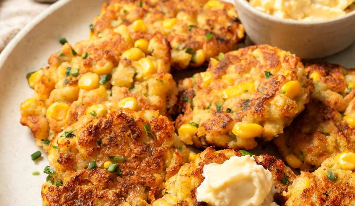 Crispy Amish-Style Corn Fritters with Honey Butter