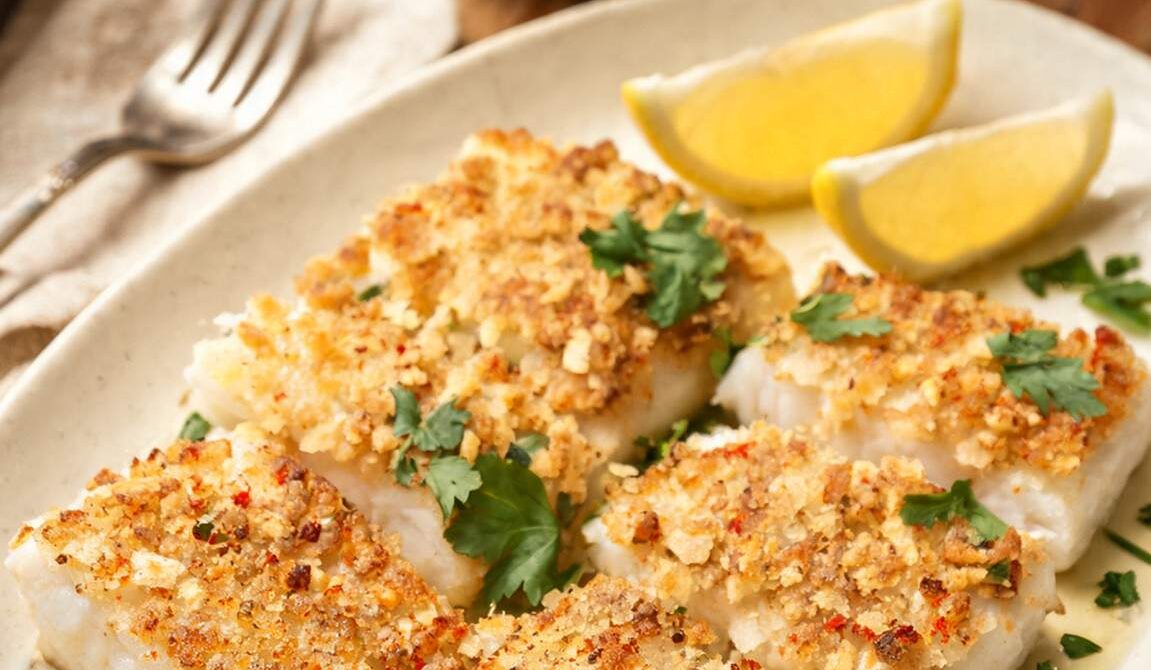 Pennsylvania Dutch Baked Cod with Buttery Cracker Crust