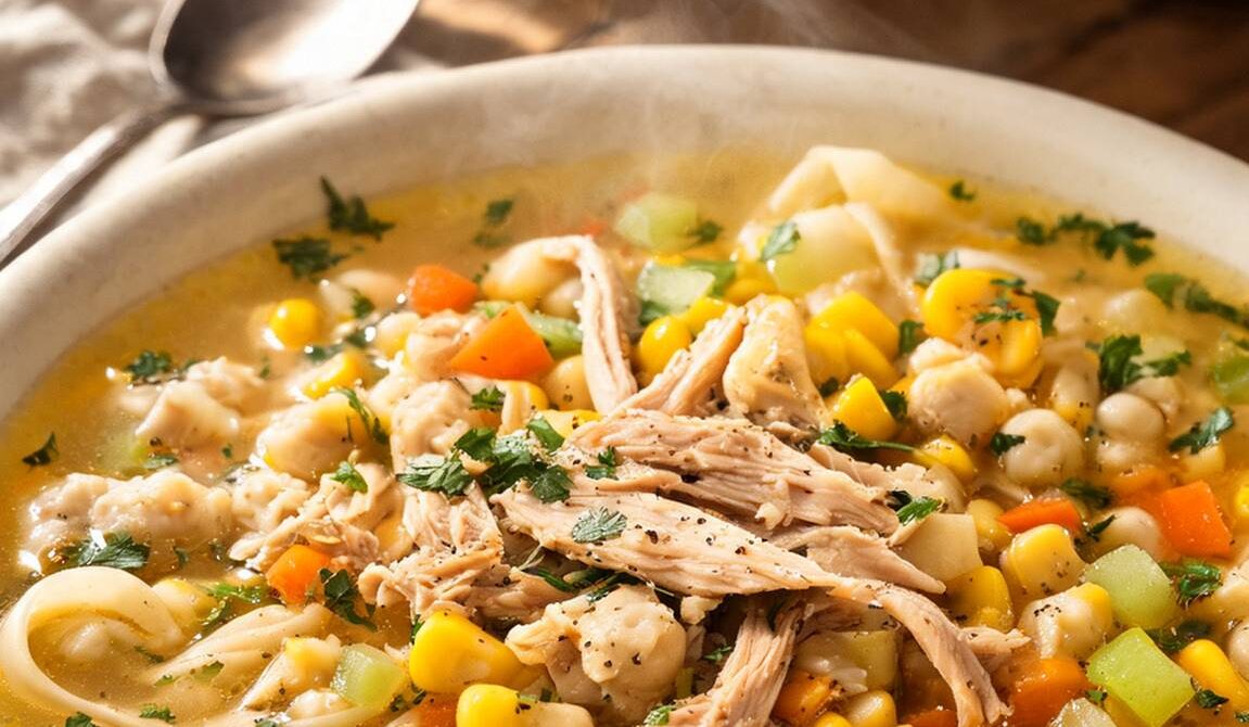 Pennsylvania Dutch Chicken Corn Soup with Rivels