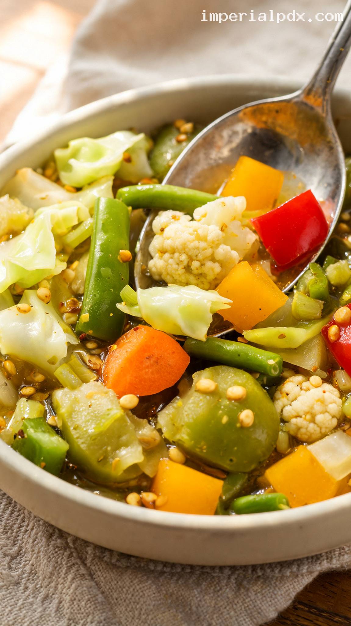 Pennsylvania Dutch Chow Chow with Garden Vegetables – Closeup