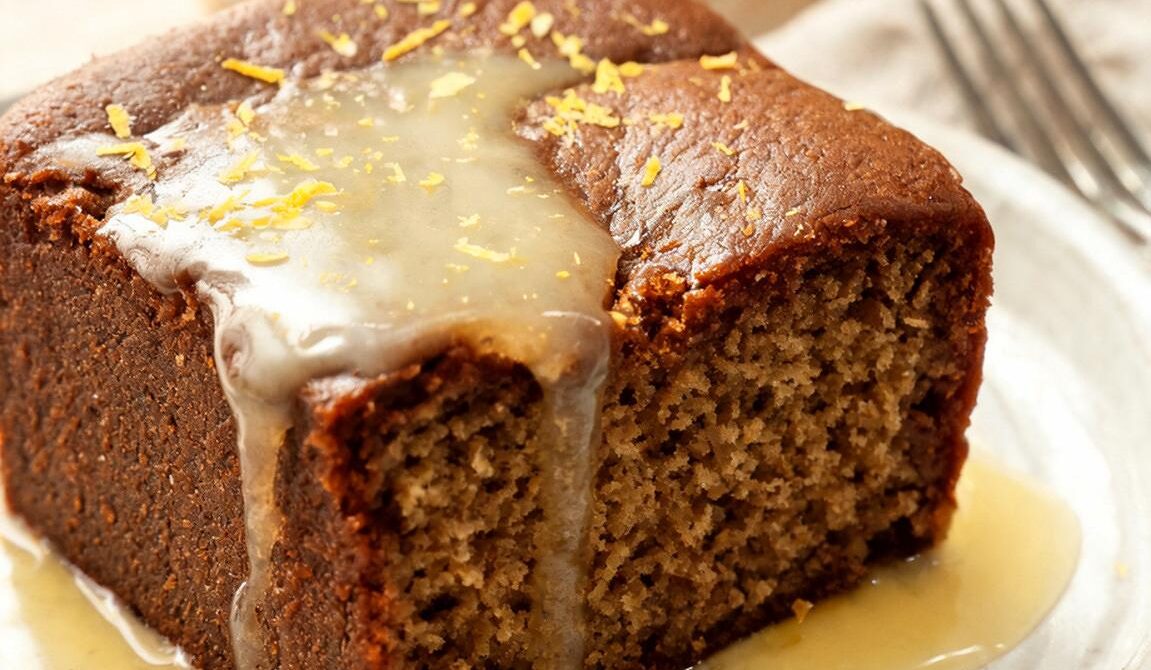 Pennsylvania Dutch Gingerbread with Warm Lemon Sauce