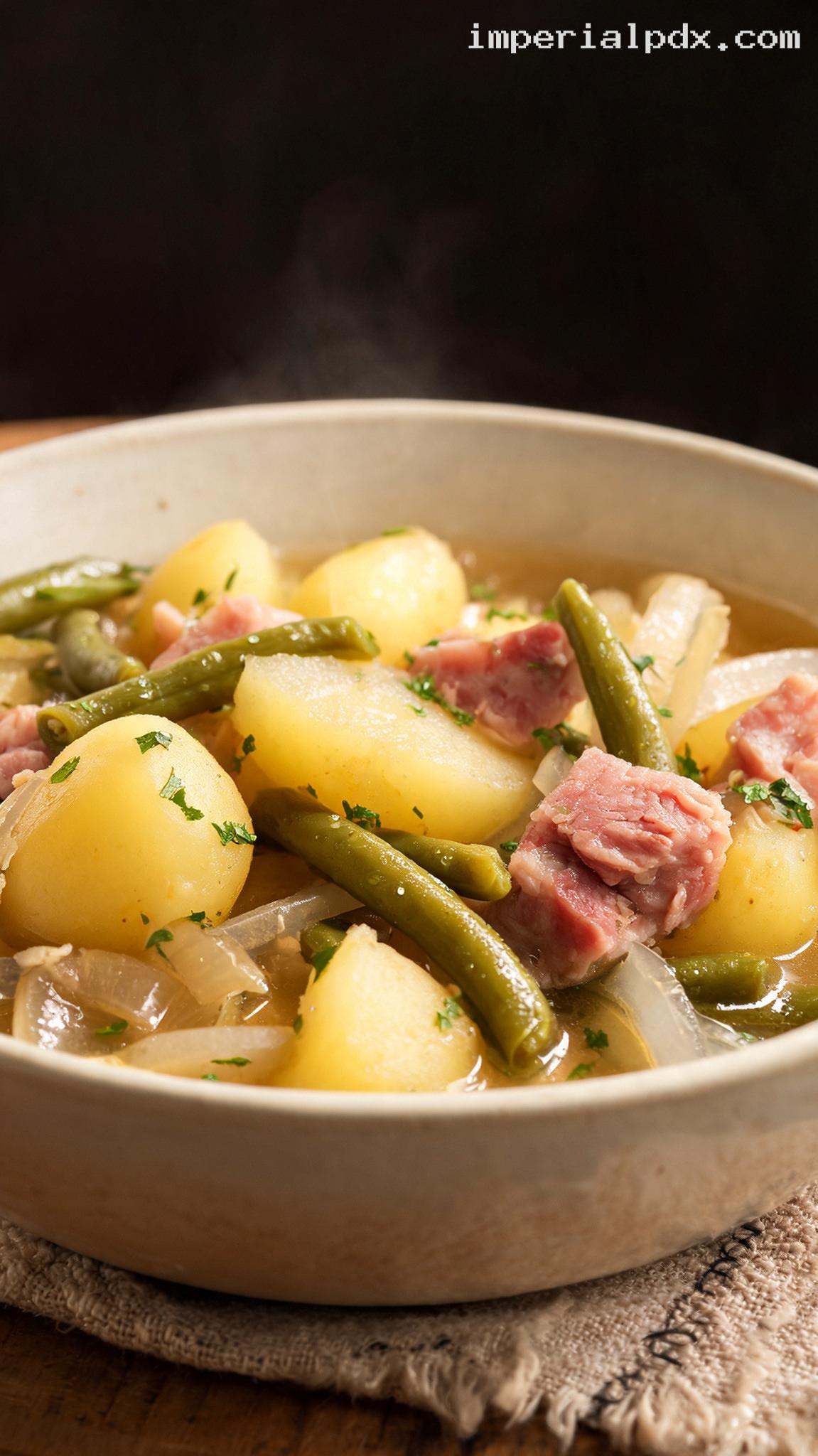 Pennsylvania Dutch Ham and Green Bean Stew – Closeup