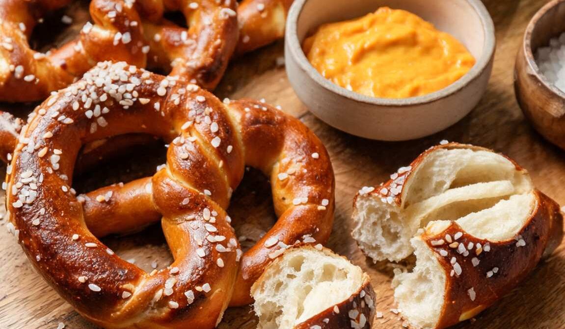 Pennsylvania Dutch Soft Pretzels with Coarse Salt