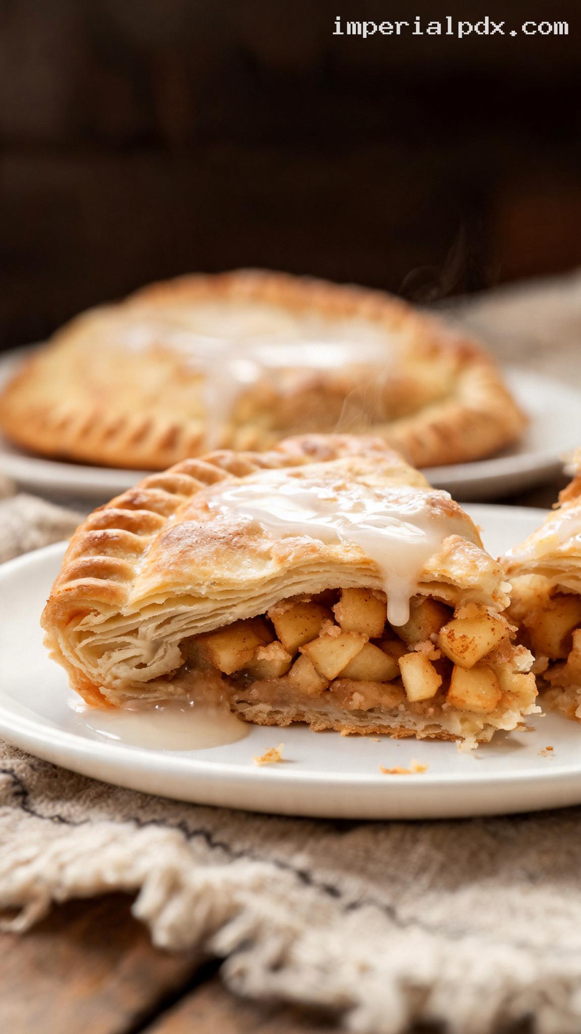 Traditional Amish Apple Cinnamon Fry Pies – Closeup