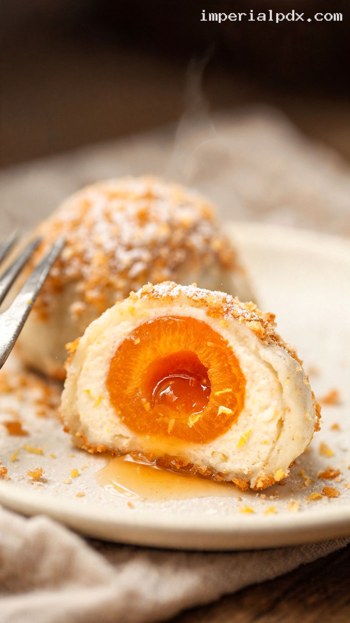 Wachau Apricot Dumplings – Closeup